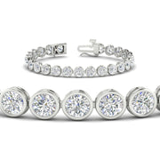 10 Carat Diamond Bezel Set Tennis Bracelet